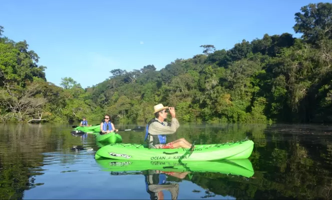 Kayaking in the Amazon from the Tucano