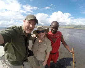 Us with our Maasai guide Dennis