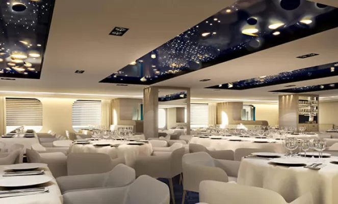 Dine under constellations of the night sky aboard Le Lyrial