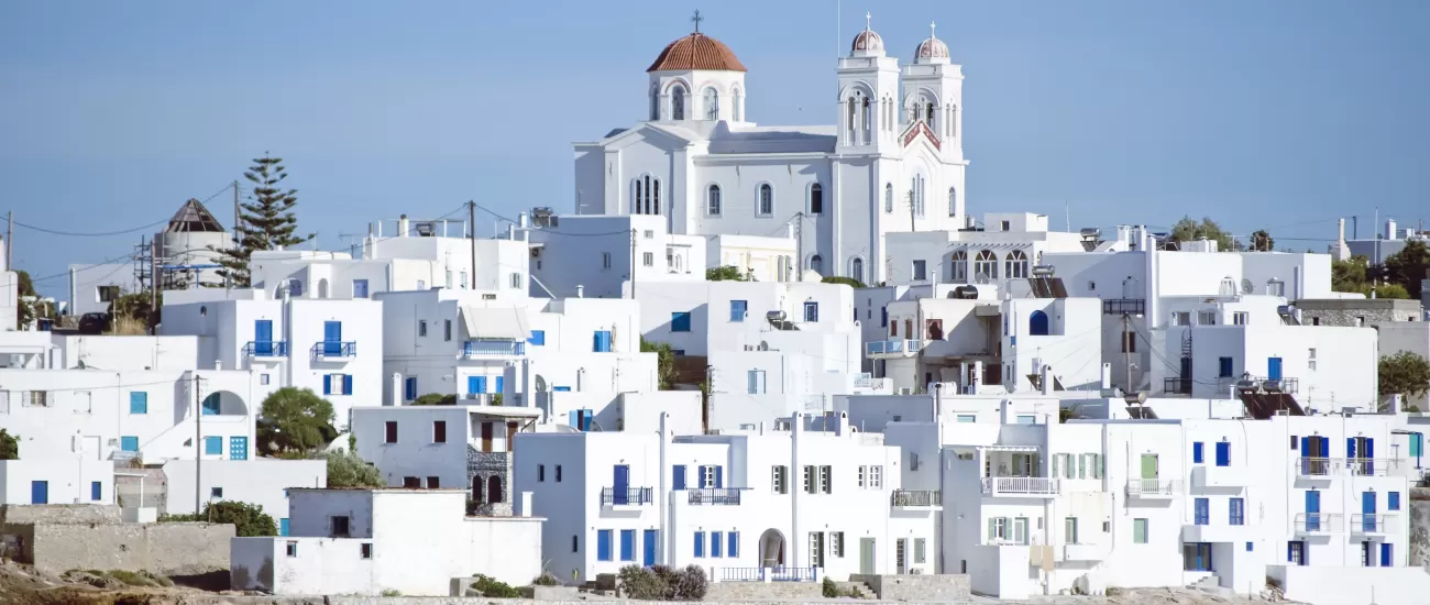 White buildings on the Island Of Paros