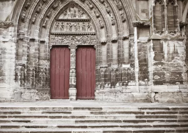 Gothic cathedral entrance