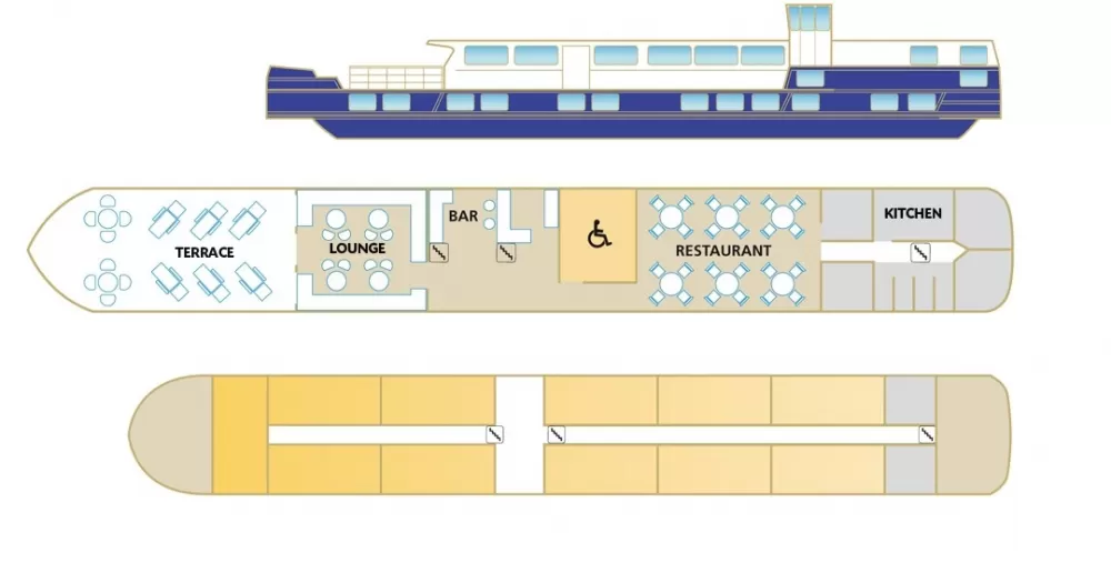 Deck plans of the MS Raymonde