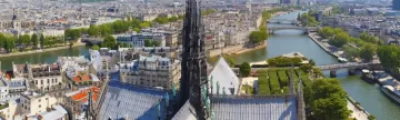 The views of Paris from Notre Dame Cathedral