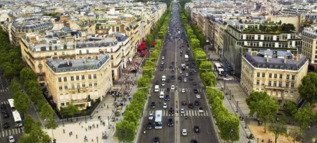 Wander the stretching Champs de Elysees as you tour Paris