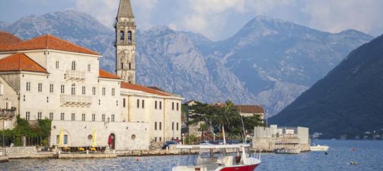 Landscape of old Perast, Kotor bay