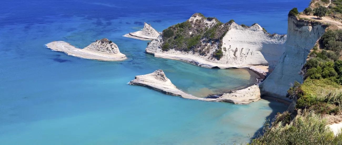 Cape Drastis at Corfu island in Greece