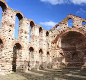 Ruins of Byzantine church in Nesebar, Bulgaria