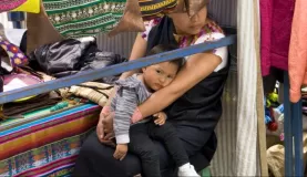 A young Ecuadorian tries his luck in Otavallo