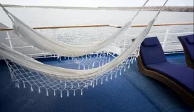 Hammocks on the Legend. I advise not sitting in them while the ship is moving