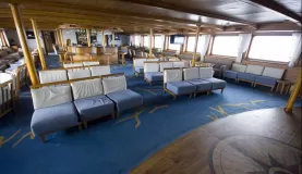 The lounge on the Galapagos Legend