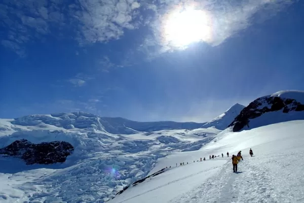 An incredible view while hiking in Antarctica