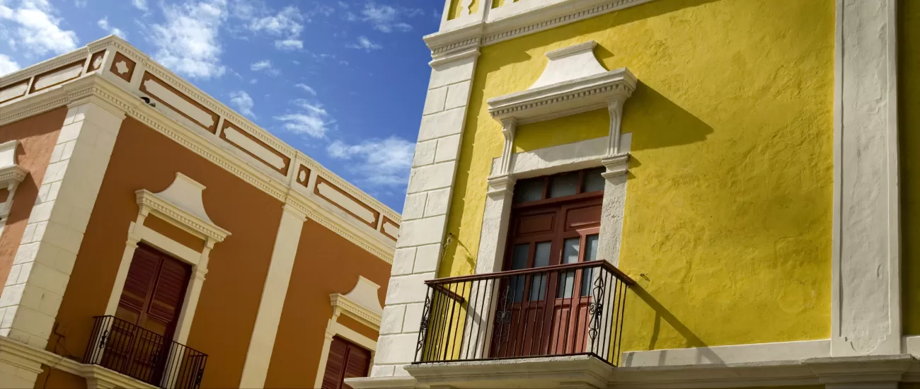 Colorful buildings of Campeche