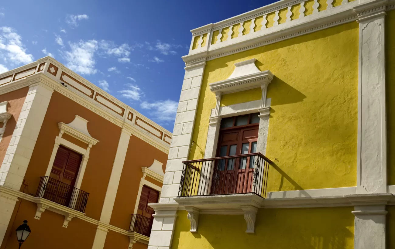 Colorful buildings of Campeche