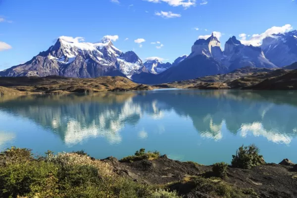 Scenic Lake Pehoe in Torres Del Paine