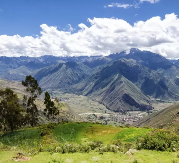 The scenic Peruvian Andes