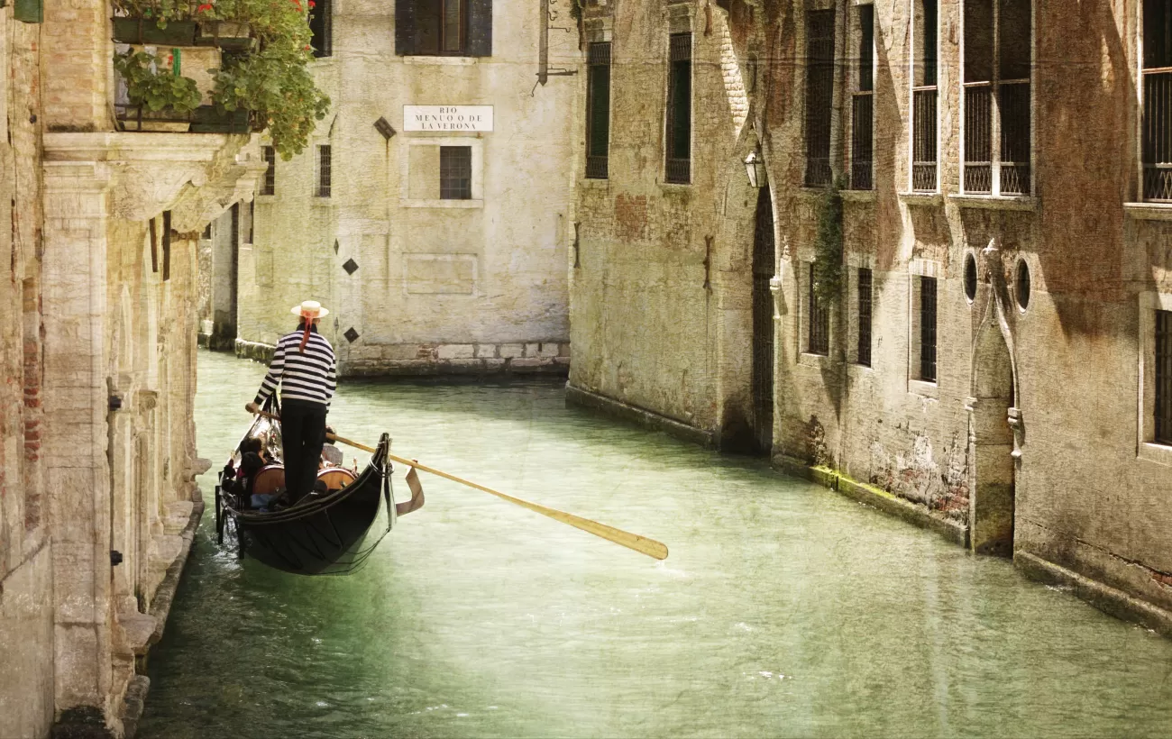 The sprawling canals of Venice