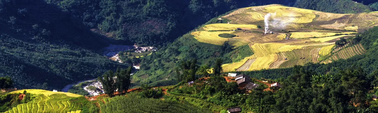 Rice field terraces of Myanmar