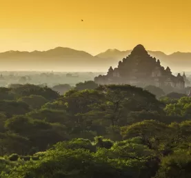 Sunrise over Bagan temples