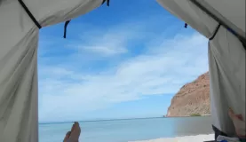 The view from our tent on Espiritu Santo Island