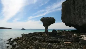 Mushroom rock at Balandra Bay