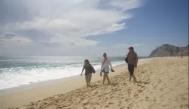 Walking on the beach in Cabo