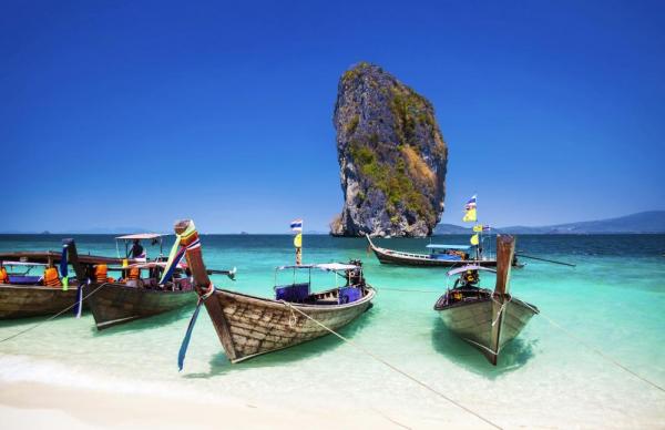 Boats on a Phuket beach