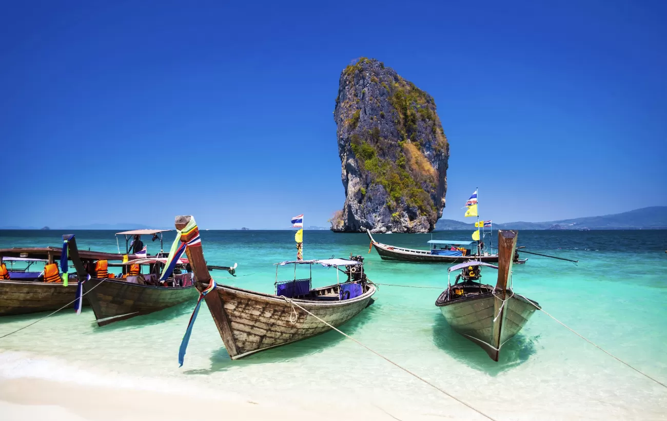 Boats on a Phuket beach