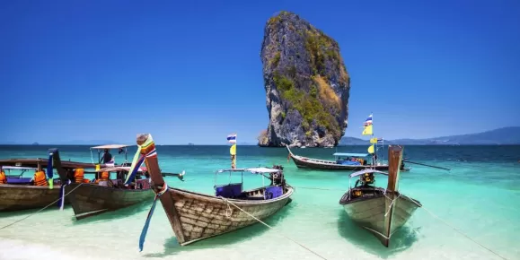 Boats on a Phuket beach