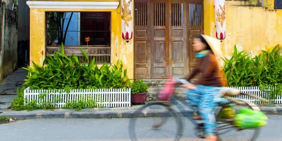 Biking the streets of Hoi An, Vietnam