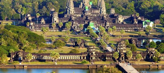 Aerial view of Angkor Wat
