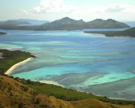 Sail the crystal waters of the South Pacific reef system