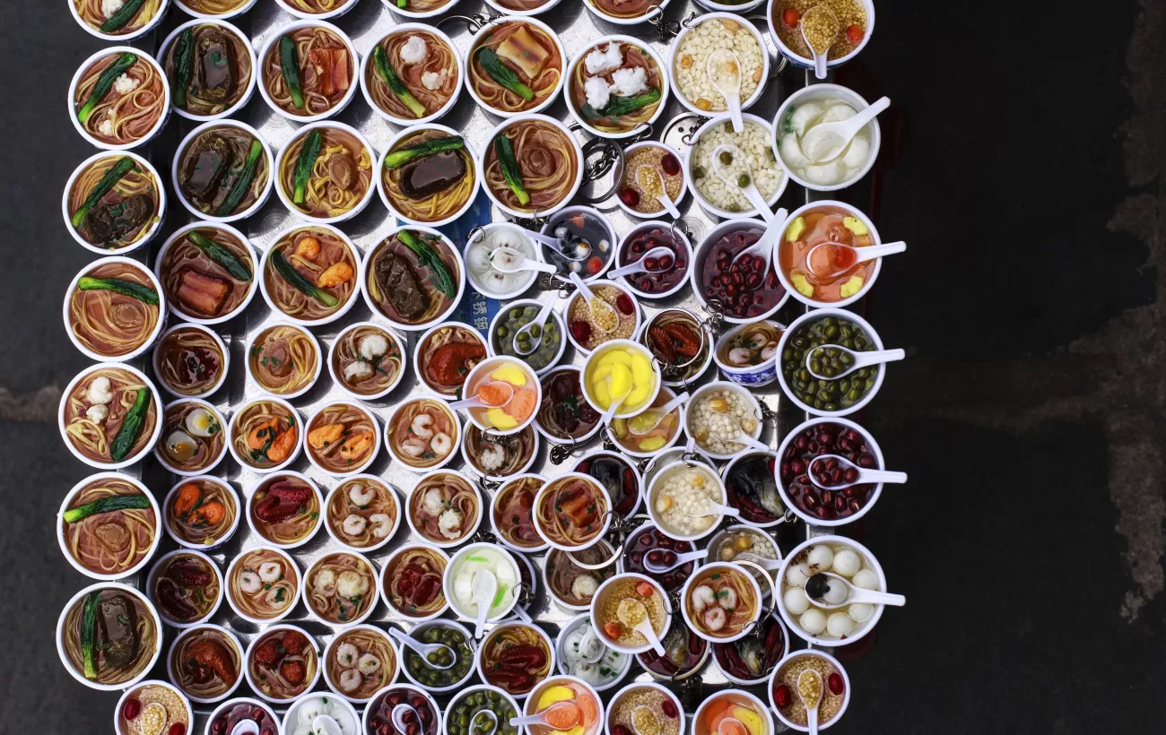 Variety of Vietnamese food offered by a vendor in Hoi An