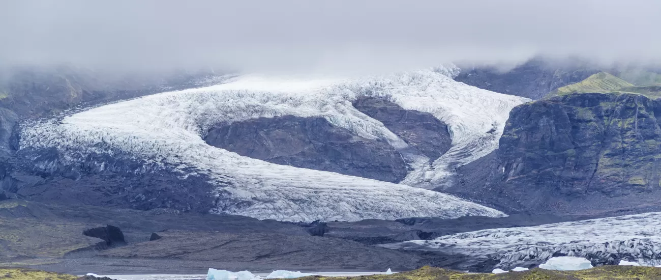 Vatnajokull glacier. Largest Icelandic glacier.