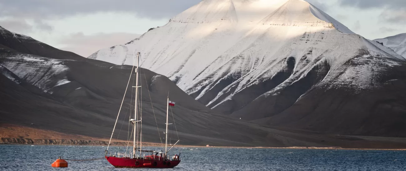 Sailboat in Svalbard, Norway