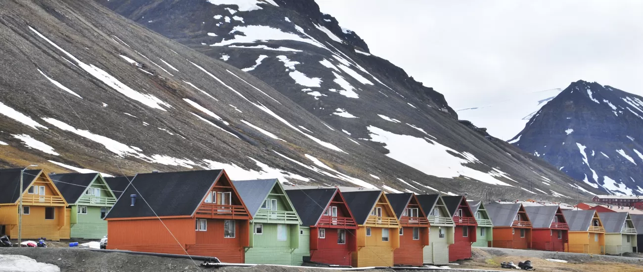 Colorful homes in Longyearbyen, Svalbard