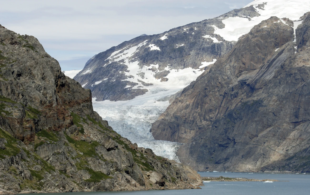 View of a glacier in Greenland