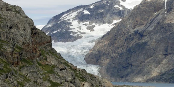 View of a glacier in Greenland