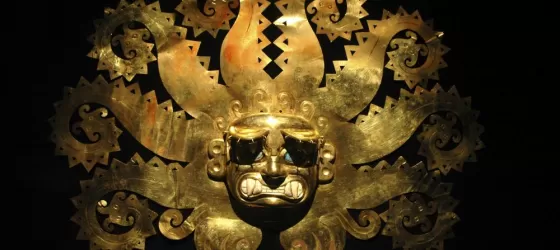 Ancient Peruvian mask made of gold