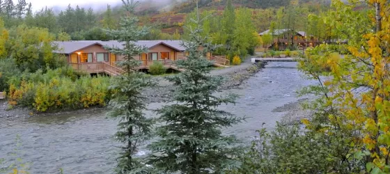 Creekside cabins at Denali Backcountry Lodge