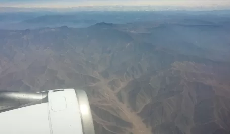 Flying to Lima, Andes below
