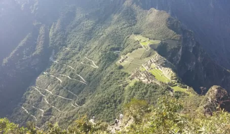 Actually after a "brisk" hike, I am only on top of Huayna Picchu