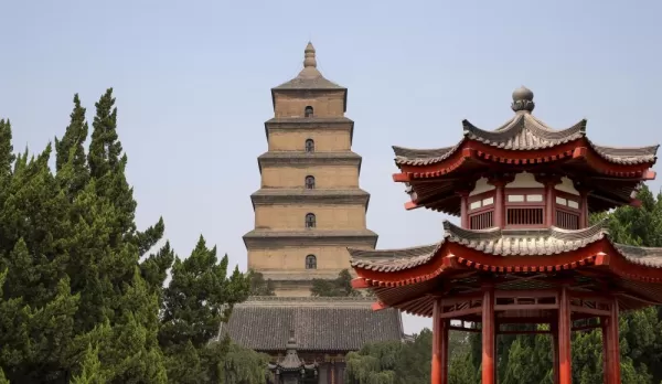 Giant Wild Goose Pagoda in Xian
