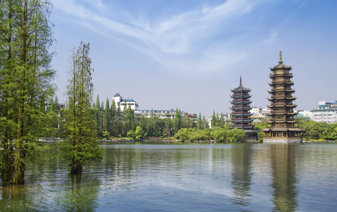 Pagodas in Seven Star Park, Guilin