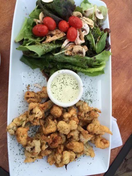 Our appetizer - Calamari & balsamic salad