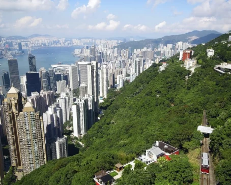View of the Hong Kong skyline from Victoria Peak