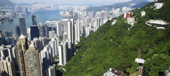 View of the Hong Kong skyline from Victoria Peak