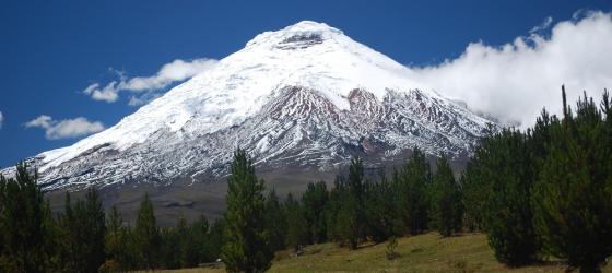 Cotopaxi Volcano with snow