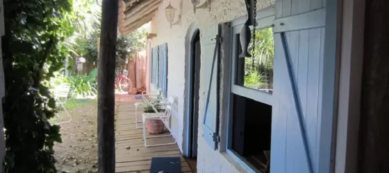 Side view of hotel exterior