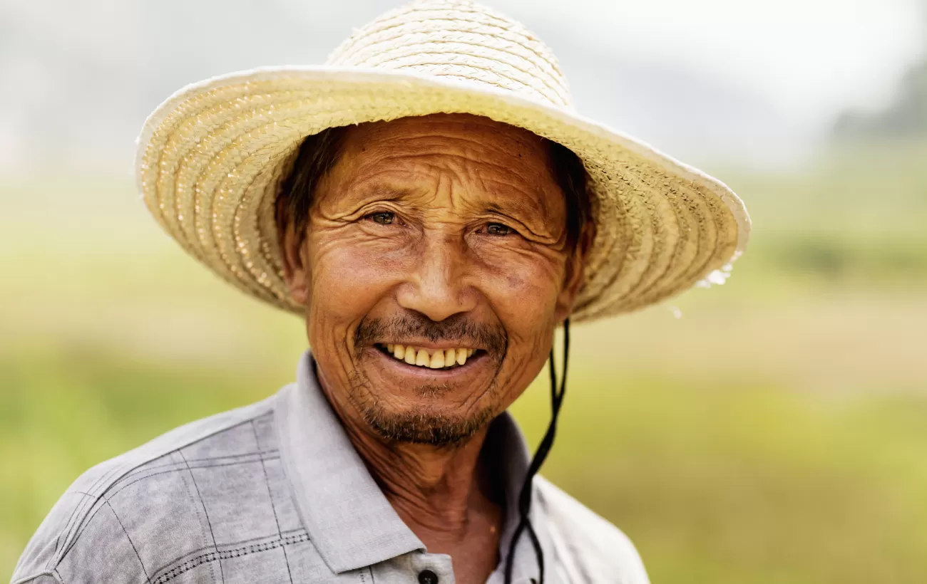 Farmer in rural China