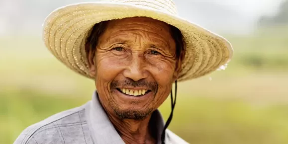 Farmer in rural China